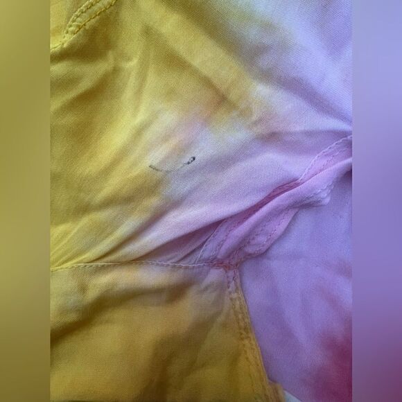 Jens Pirate Booty Tie Dye La Sept Romper Orange Yellow Belted Size XS NWT - Picture 7 of 7